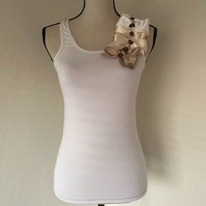 Cristinaeffe white bow tank top XS